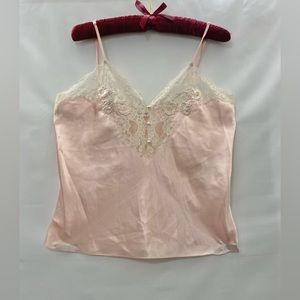 ❌SOLD❌ Vintage Frederick’s Of Hollywood pink & lace cami